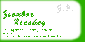 zsombor micskey business card